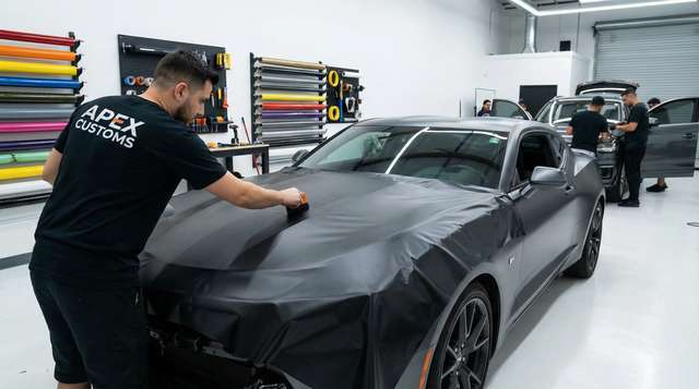 明星改装视频 - 车身贴膜改色视频教程